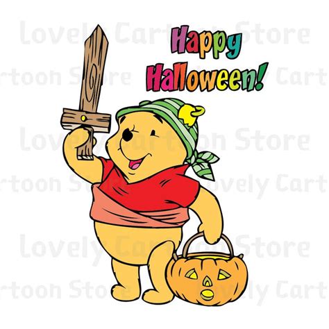 Winnie The Pooh & Friends on Halloween Svg Eps Dxf and Png | Etsy