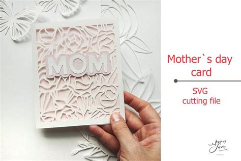 Mothers Day Card Svg Layered Svg Papercut Template 1317552
