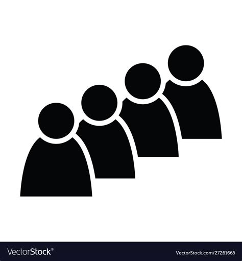 4 People Icon Group Persons Simplified Human Vector Image