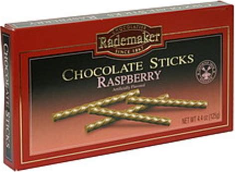 Rademaker Raspberry Chocolate Sticks 44 Oz Nutrition Information