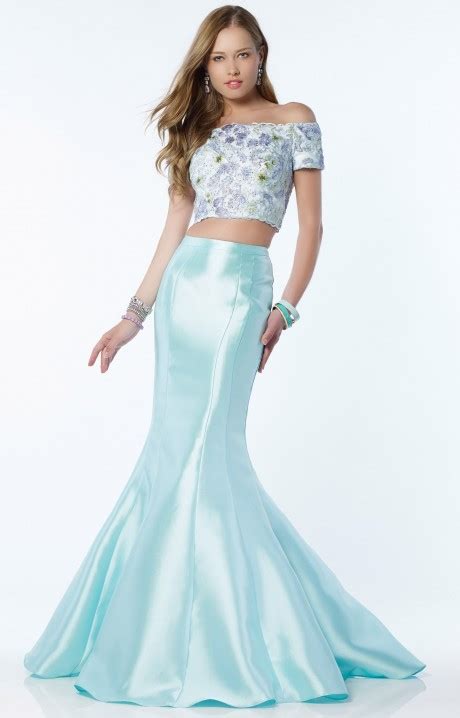 Alyce Paris 6806 Off The Shoulder Two Piece Mermaid With Lace