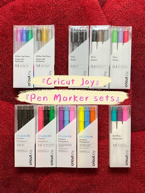 10 Options Of Cricut Joy Pensmarkers Sets Glitter Gel Pens Etsy