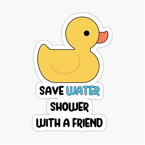 Save Water Shower With A Friend Meme Funny Bathroom Sticker For Sale By Ghostoo Redbubble