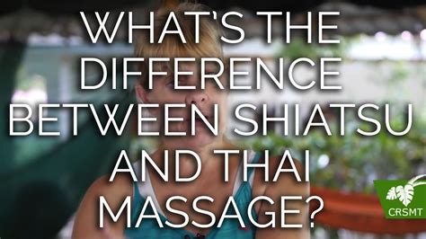 what s the difference between shiatsu and thai massage youtube