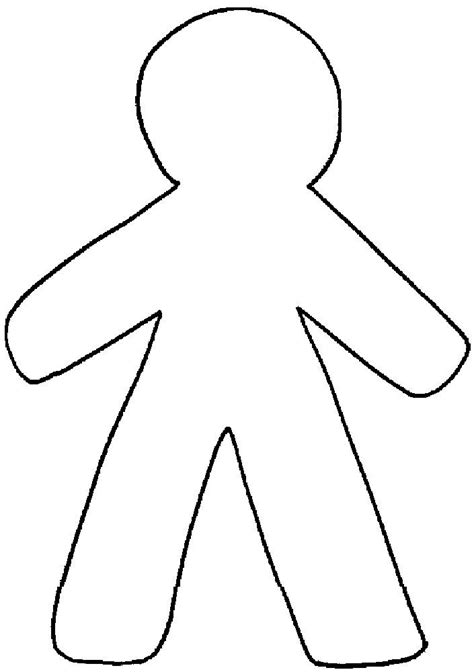 Body Outline Coloring Body Outline Body Template Person Outline