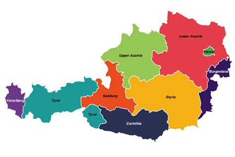Physical map of austria showing major cities, terrain, national parks, rivers, and surrounding countries with international borders and outline maps. 9 Most Beautiful Regions in Austria (with Map & Photos ...