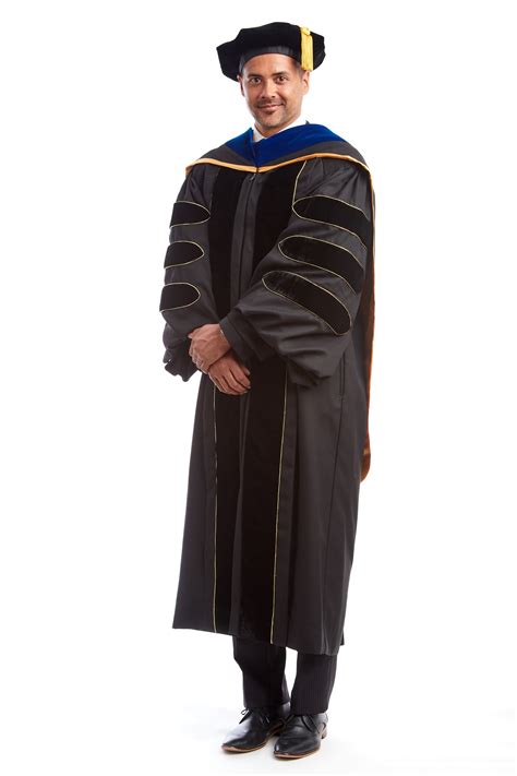 Premium Graduation Regalia Doctoral Gown Hood And 8 Sided Tam Capgown