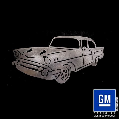 Awesome 1957 Chevy Silhouette Metal Sign Speedcult Officially Licensed