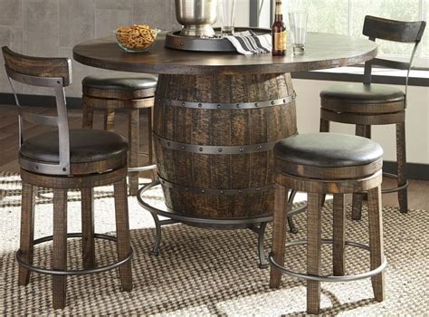 Sunny Designs Homestead 5 Piece Counter Height Pub Table Set With Lazy
