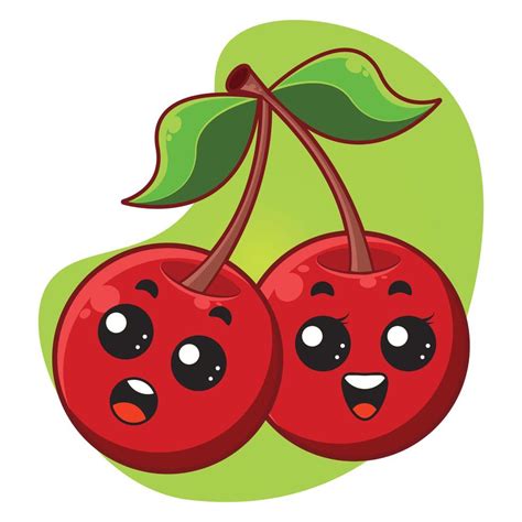 Cute Cherry Cartoon Character 7502384 Vector Art At Vecteezy