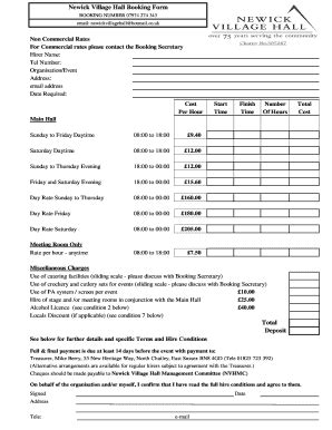 Therefore it is recommended to seal the stone for long life and zero maintenance. Fillable Online Newick Village Hall Booking Form Fax Email Print - PDFfiller