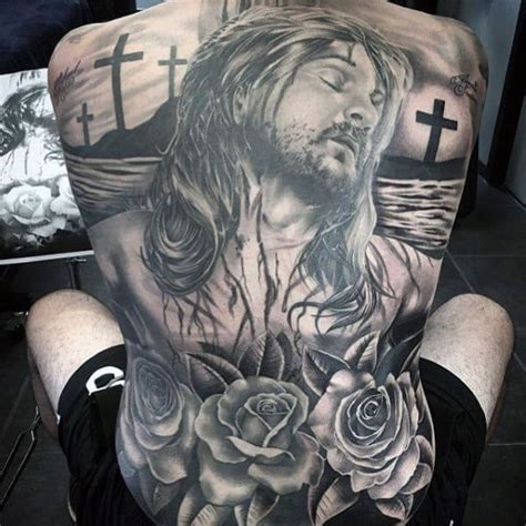 40 Jesus Back Tattoo Designs For Men Religious Ink Ideas