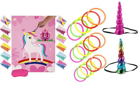 Unicorn Party Game Set Unicorn Ring Toss Game Andpin The Horn
