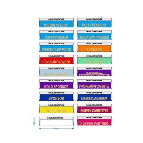 Multiple Name Badge Ribbons For Conferences And Events Large Choice Of