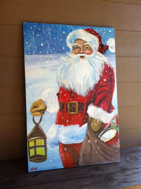 Santa Claus Painting Etsy Christmas Art Christmas Paintings Painting
