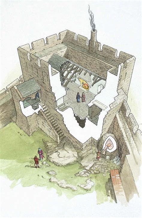 Reconstruction Of The Main Hall Dolwyddelan Castle Later 13th Century