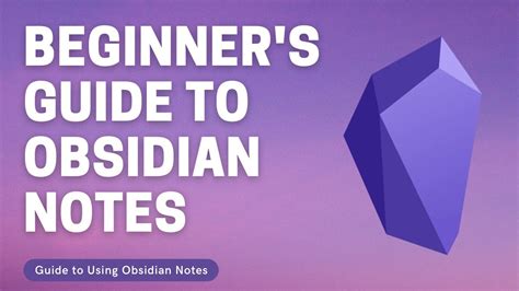 Recommended Obsidian Tutorial Or Course Software Mpu Talk