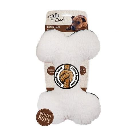 All For Paws Cuddle Bone Plush Dog Toy Color Varies