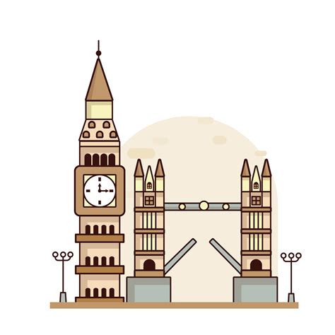 英国大不列颠伦敦城市地标旅游png建筑插画创作习作自由c 原创作品 站酷 Zcool