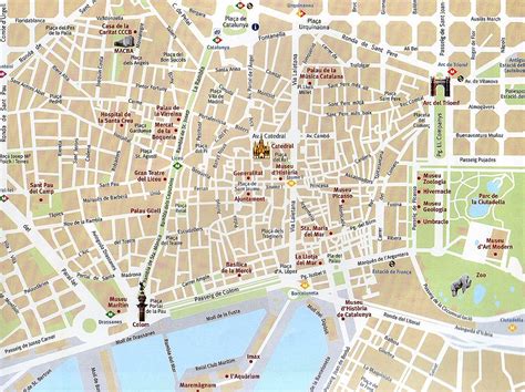 Map Of Barcelona Free Printable Maps
