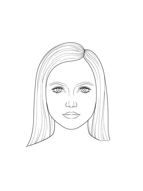 Face Drawing Coloring Page