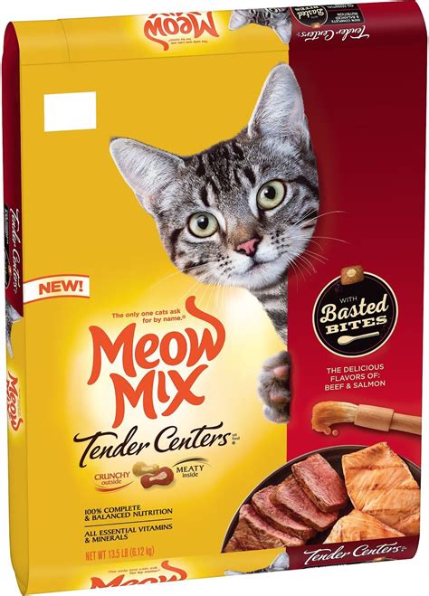Meow Mix Tender Centers Basted Bites Beef And Salmon Flavors Dry Cat Food