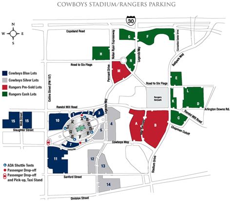 Map Dallas Cowboys Stadium