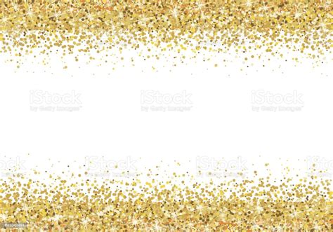 Gold Glitter Frame On White Background Stock Illustration Download