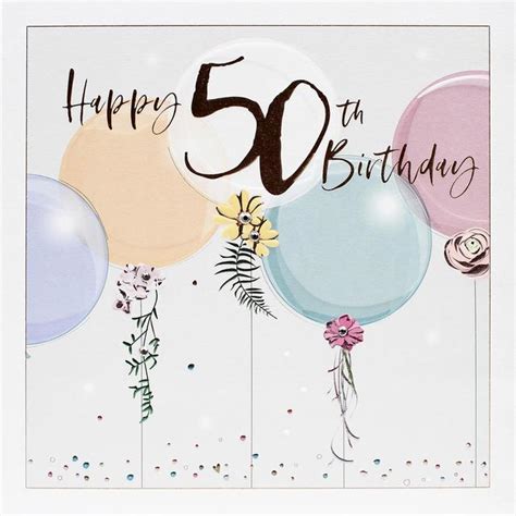 50th Birthday Card Gorgeous Luxury Happy 50th Birthday Card With
