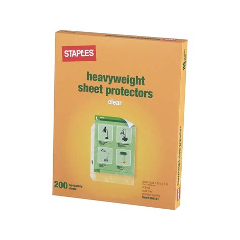 Staples Heavyweight Presentation Sheet Protectors 200pack 34846