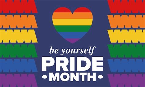 premium vector lgbt pride month in june lesbian gay bisexual transgender lgbt flag rainbow