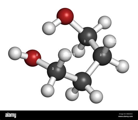 14 Butanediol Solvent And Recreational Drug Molecule 3d Rendering