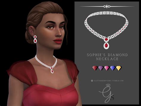 Sophies Diamond Necklace Glitterberry Sims On Patreon The Sims Sims