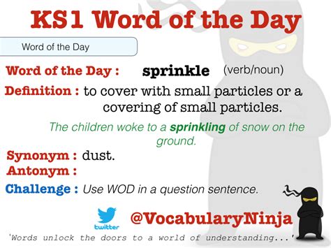 Ks1 Word Of The Day Vocabulary Ninja