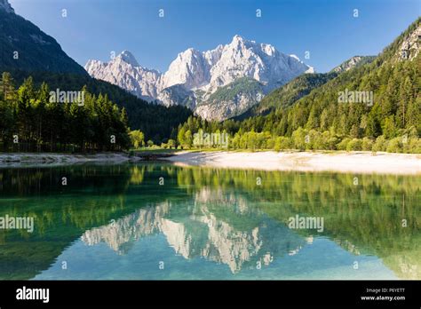 Slovenia Gorenjska Region Kranjska Gora Lake Jasna And The Mountains