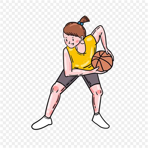 Man Playing Basketball Clipart Hd Png Cartoon Vector Free Cute Girl