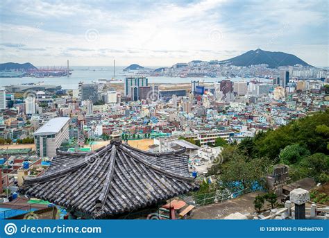 Aerial View Of Busan City And Harbor Korea Stock Photo Image Of