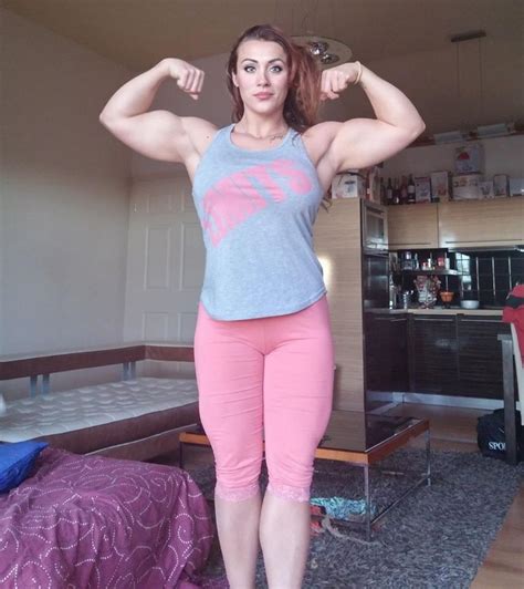 Gorgeous Woman Bodybuilder With Big Biceps Susanna Tirpak Strong Girl Abs