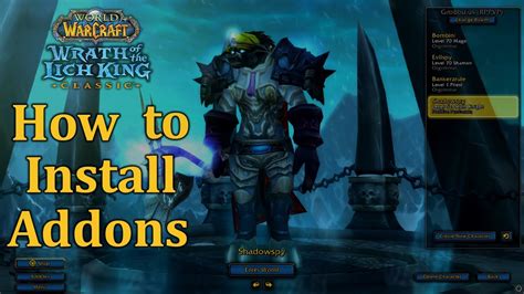 How To Install Wow Addons Wotlk Classic Youtube