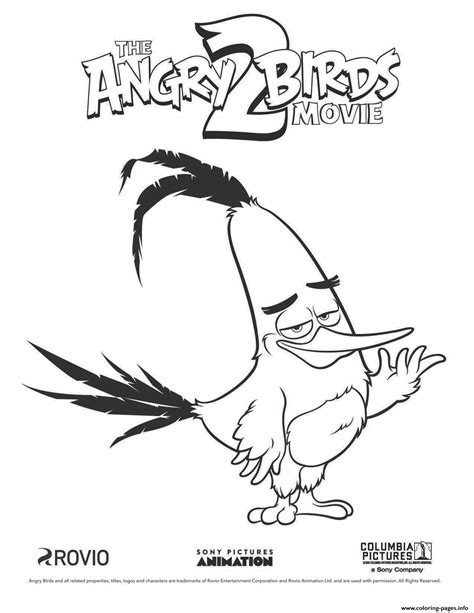 angry birds  yellow bird chuck coloring pages printable