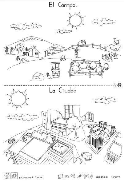 Recolectar Imagen Dibujos Para Colorear De La Ciudad Y El Campo