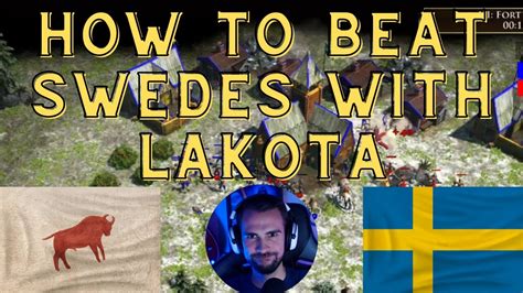 [aoe3 de][en] lakota vs swedes how to beat swedes w lakota youtube