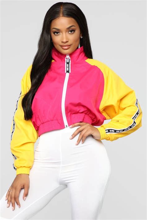 His Only One Windbreaker Jacket Pink Combo Windbreaker Windbreaker Jacket Jackets