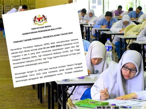 Sistem pendidikan kebangsaan di peringkat sekolah di bawah. Takwim persekolahan ( Pindaan Penggal Persekolahan 2020 ...