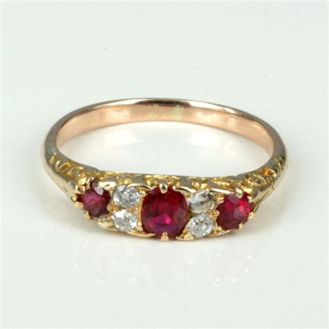 Ruby Ring Vintage Favorite Engagement Rings Ruby Diamond Rings