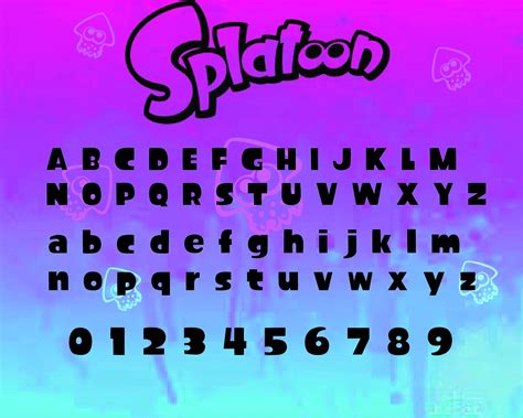 Splatoon Font Alphabet Cut File For Cricut Printable Etsy