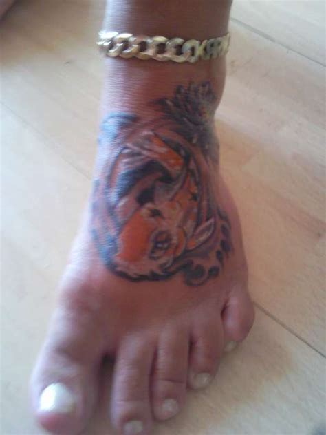Koi Fish Tattoo On Foot ~ Info
