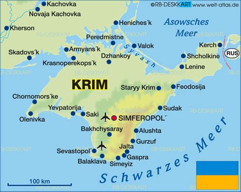 Map Of Crimea Region In Ukraine Welt Atlasde