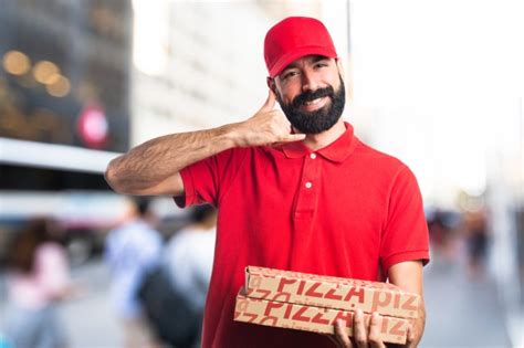 Get set up in seconds & start chatting with employers in minutes! Free Photo | Pizza delivery man making phone gesture