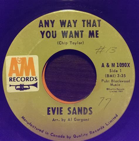 Evie Sands Any Way That You Want Me Ill Never Be Alone Again 1969